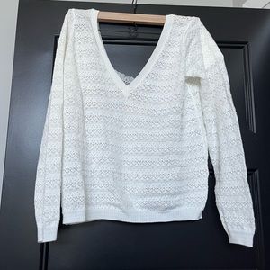 NWT!!! Sezane White lightweight sweater!